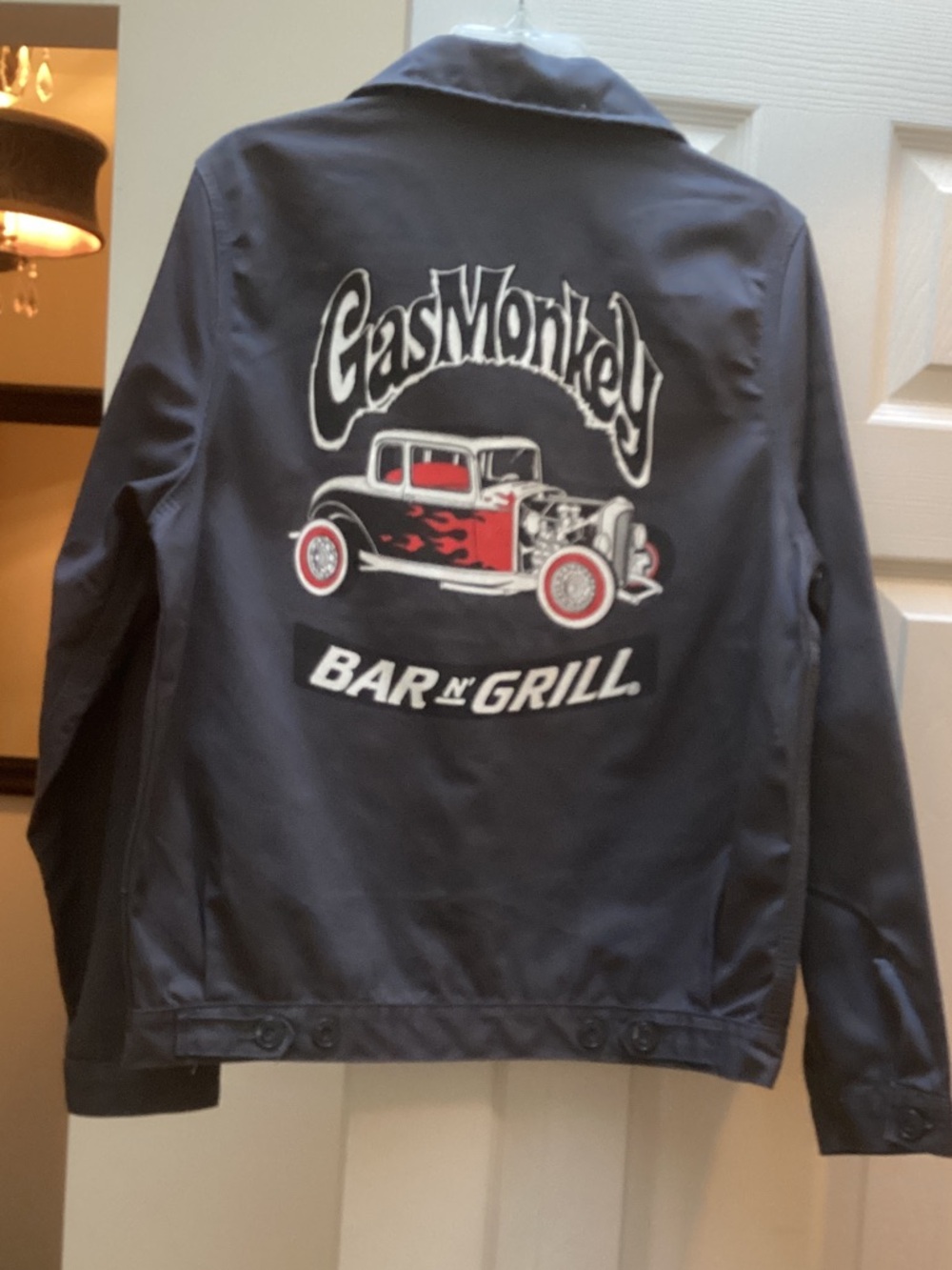 GasMonkey Bar N' Grill Men's work Shirt Jacket Small Like New Vintage dickies